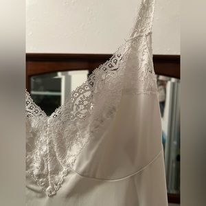 Vintage Silky White Slip Dress